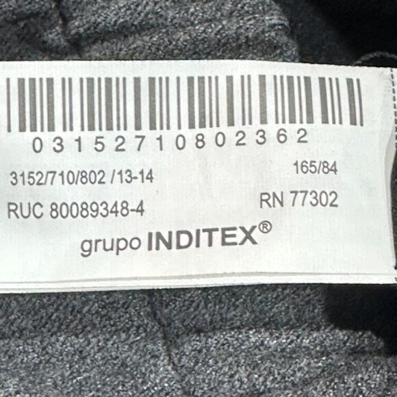 Kid's Zara Grey Bomber Jacket Zip Front‎ Cropped Elastic Hem Pockets Size 13/14 - Picture 8 of 9